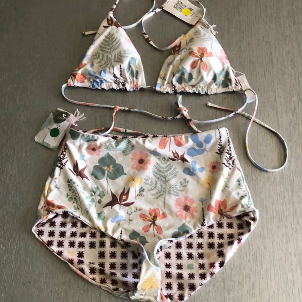 Esmeralda Floral Reversible Bikini Set - Pastel Multi Size M-L